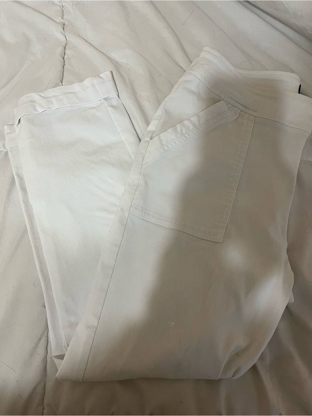 Soho Apparel Crisp White Straight-Leg Pants